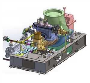 500KW抽凝式纺织印染用汽轮机CN0.5-1.25/0.9